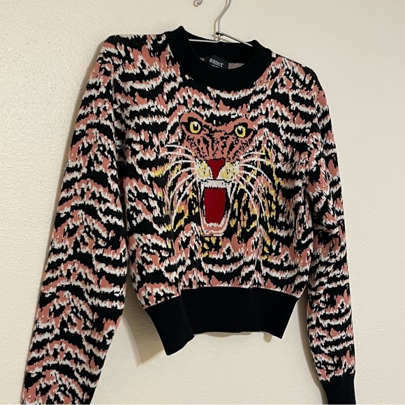 Bardot Jr. Roar Intarsia Contrast Trim Sweater Size 16 - Picture 3 of 10